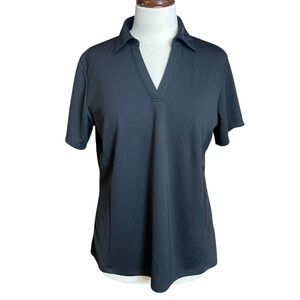 Lady Hagen black collared top large